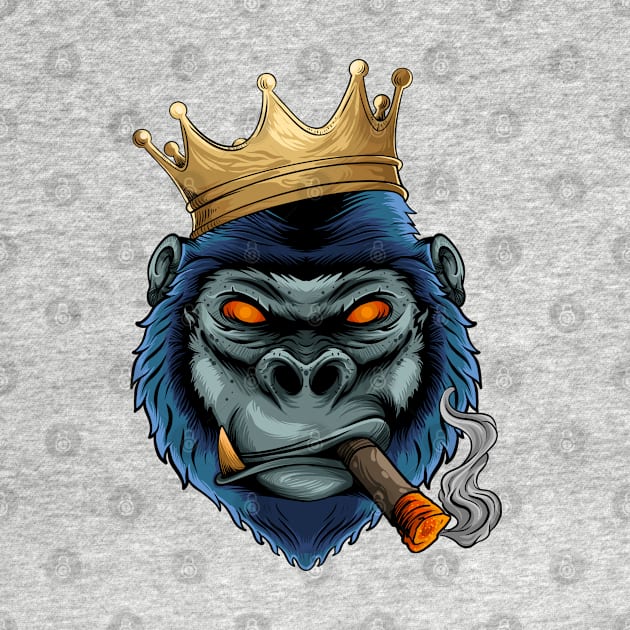 SMOKING GORILLA by AWANG ART STUDIO